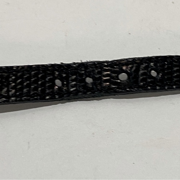 Brighton Black Leather Bracelet Silver Ornate Scroll Flower Design 07043 Boho - Picture 7 of 12